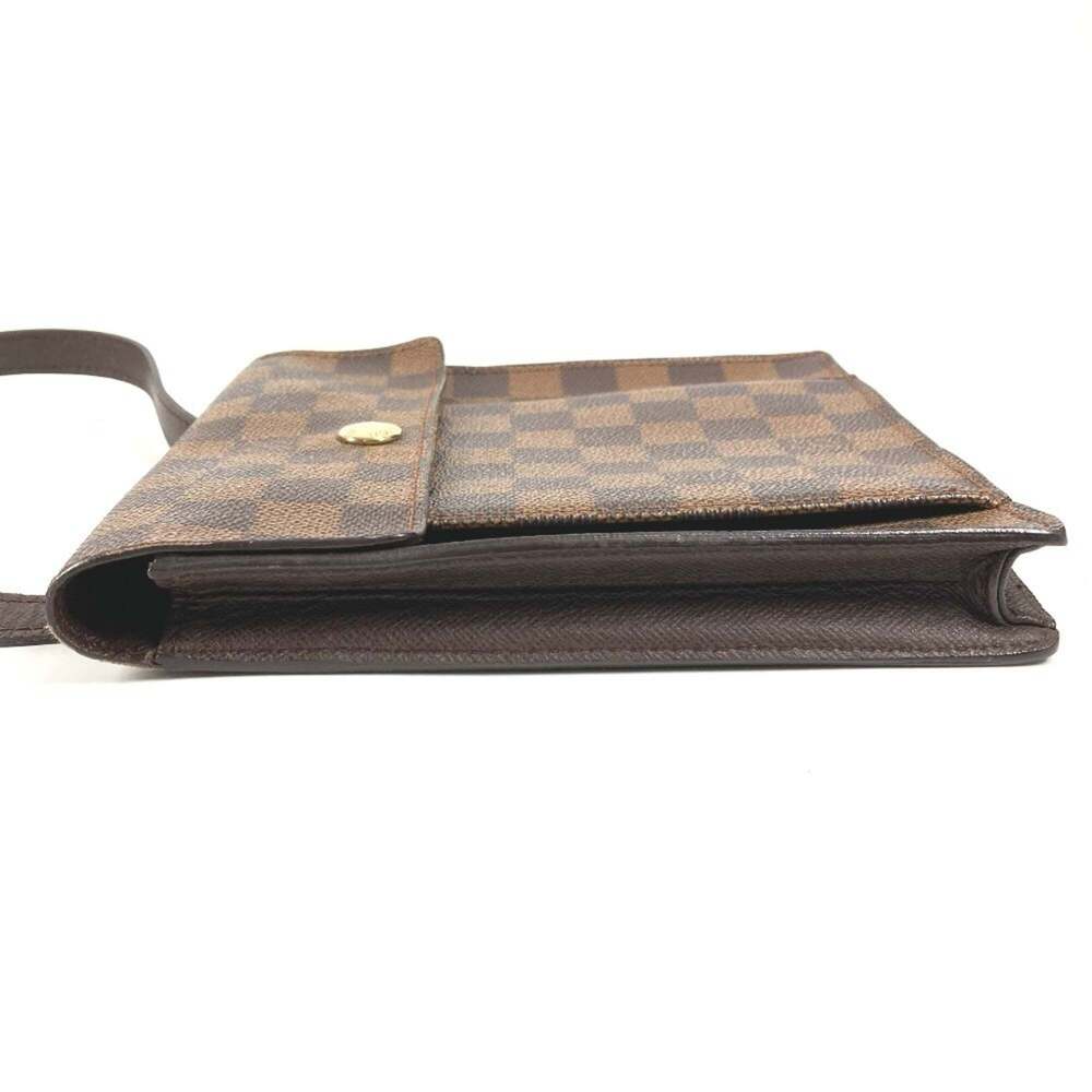LOUIS VUITTON Authentic Brown Damier Canvas Pochette Shoulder Bag - Picture 4 of 16
